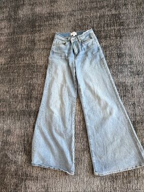 Frame Denim Light Blue Wide-Leg Jeans